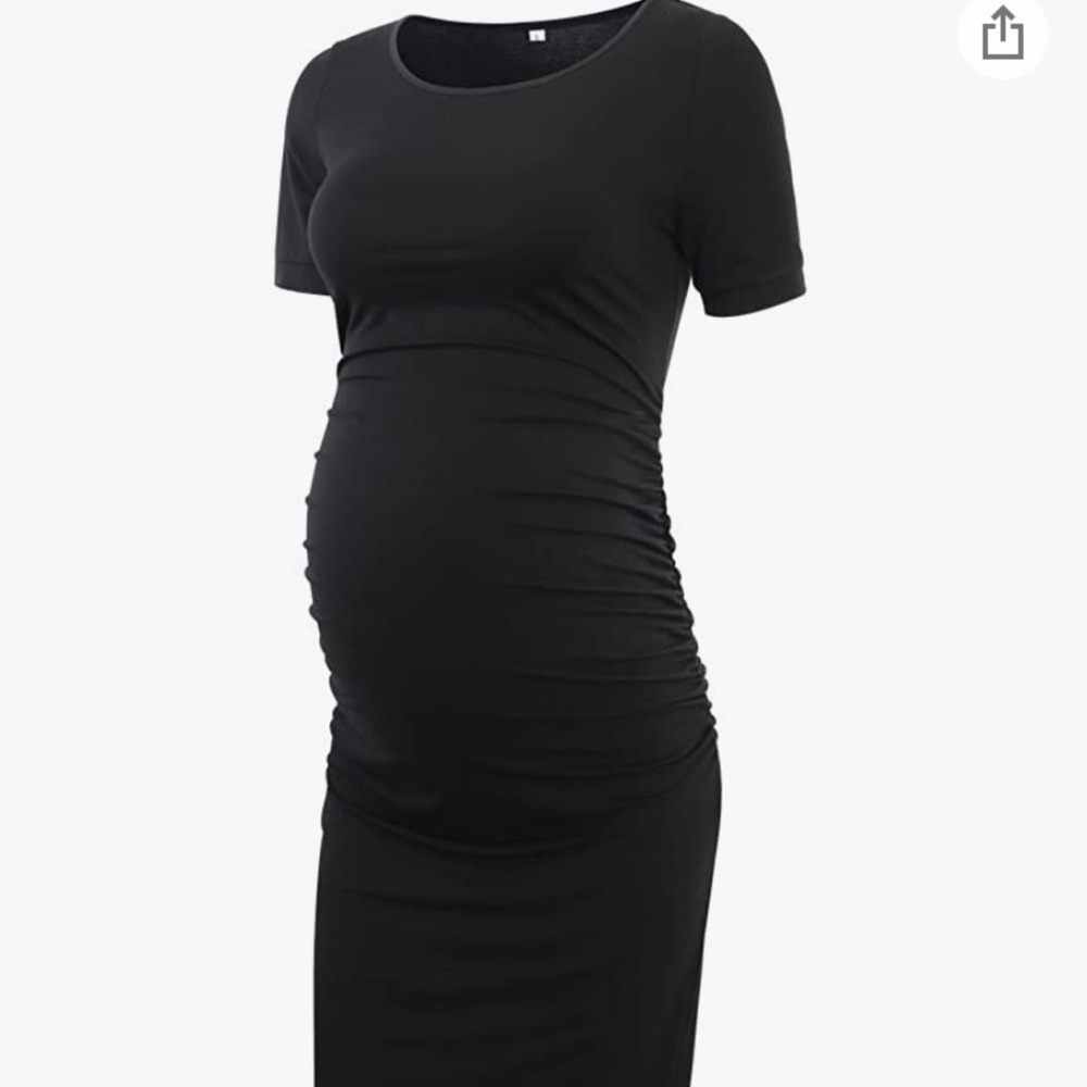 Black bodycon maternity dress size M